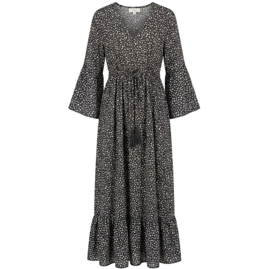 Rah Oslo Maria Long Dress Brown Dot