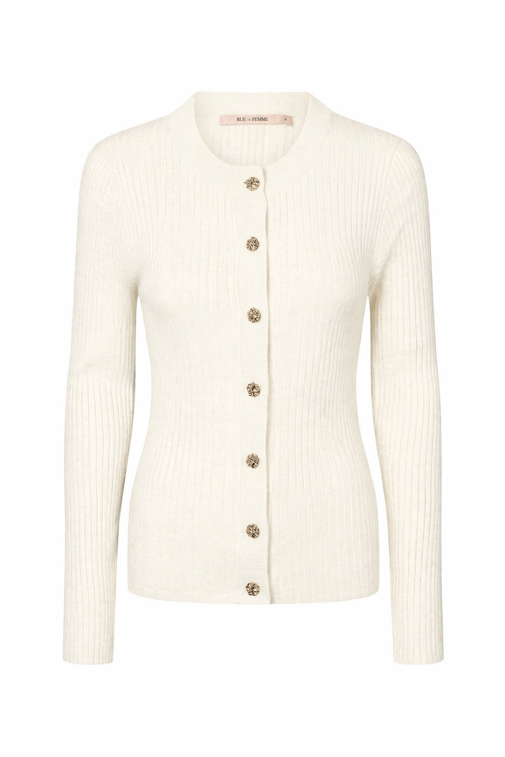 Rue de Femme Lope Knit Cardigan White