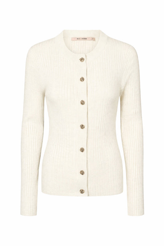 Rue de Femme Lope Knit Cardigan White
