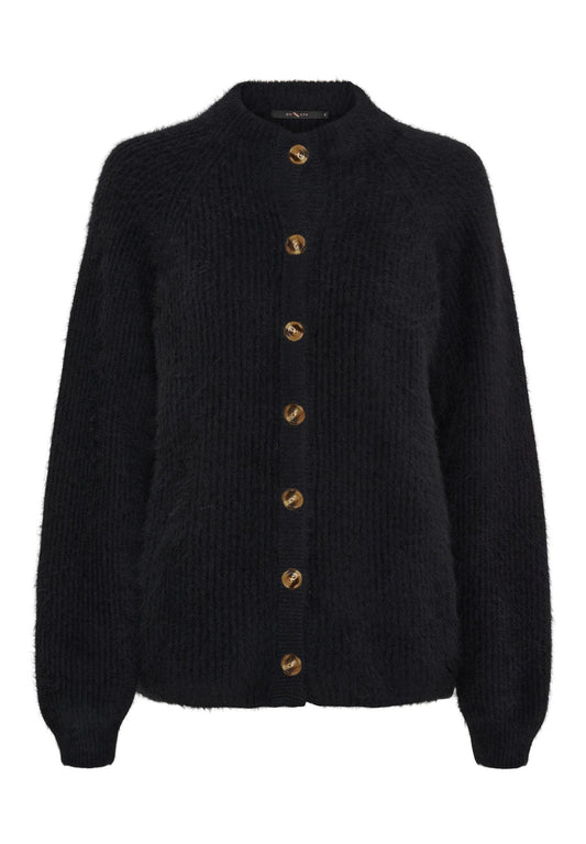 Notyz Nina Raccoon Cardigan Black