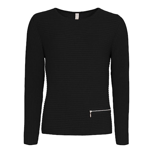 Skovhuus Jumper m. Zipper Effekt Black