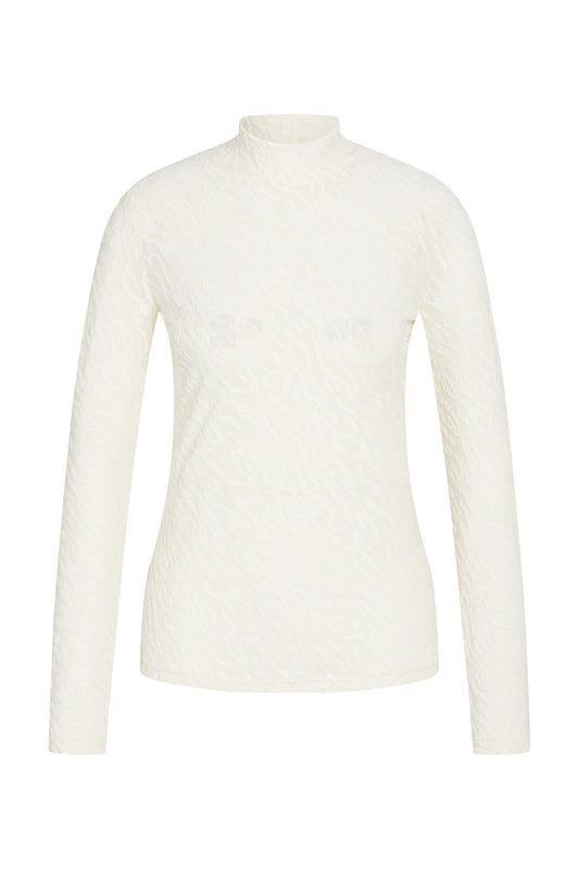 Rue de Femme Roll Neck Blouse Off White