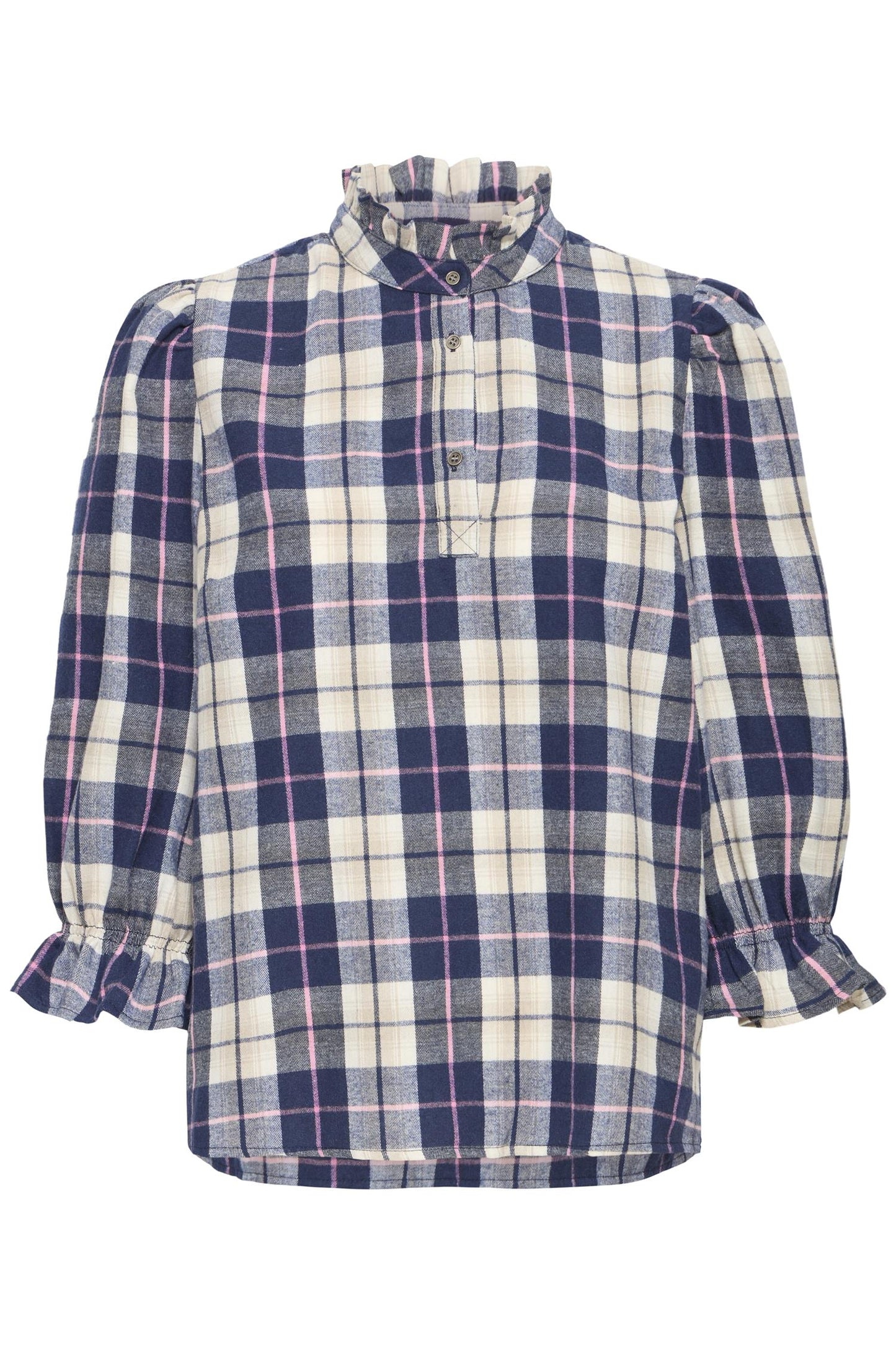 Pulz Deva Blouse Blue Check