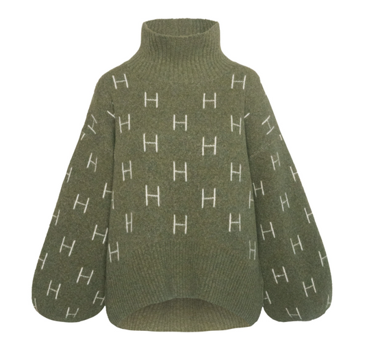 HÉST Fam Short Sweater Winter Moss