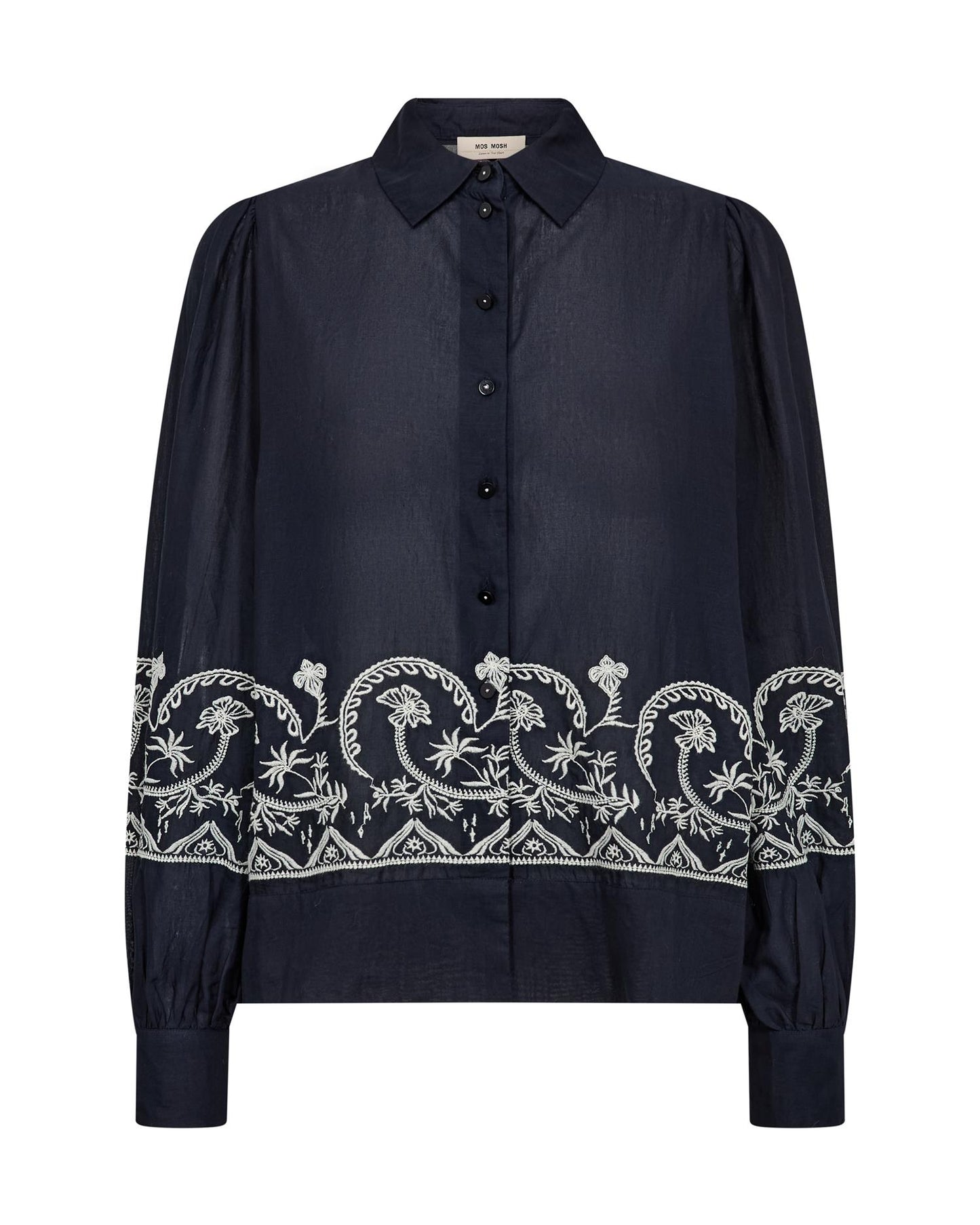 Mos Mosh Silca Lino Shirt Salute Navy
