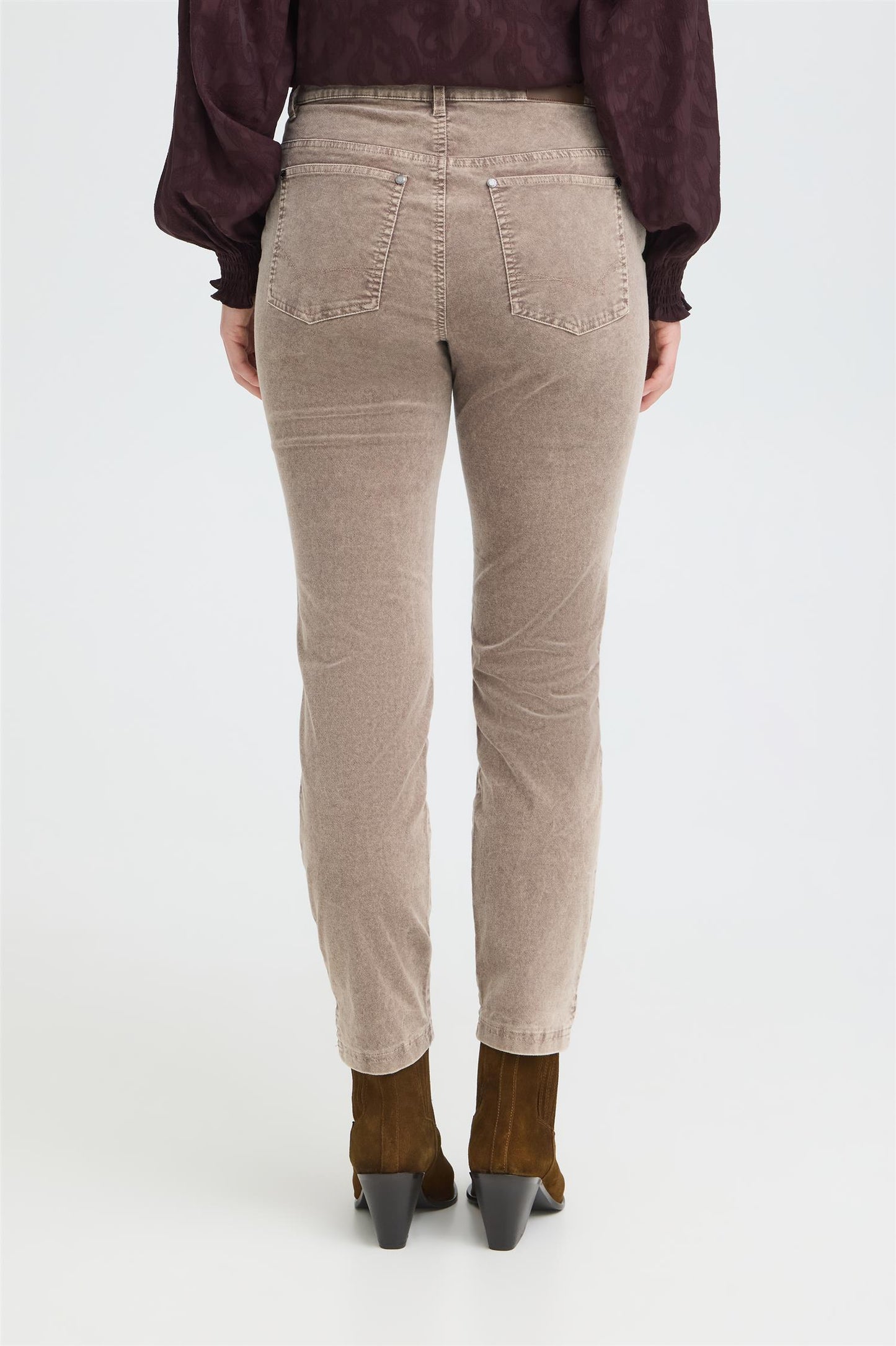 Pulz Fiba HW Pant Skinny Leg Walnut