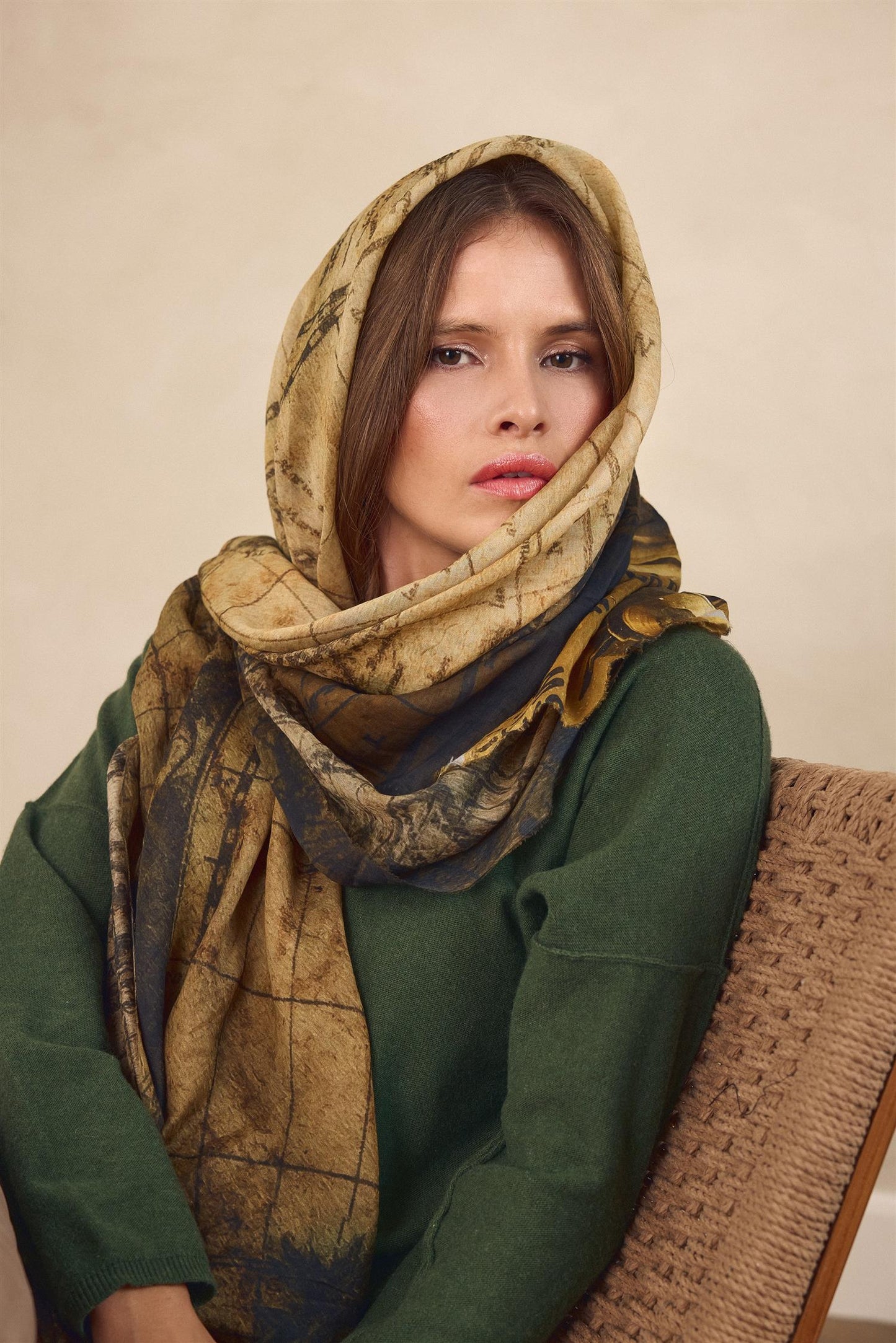 Tif Tiffy Jasmine Scarf Green