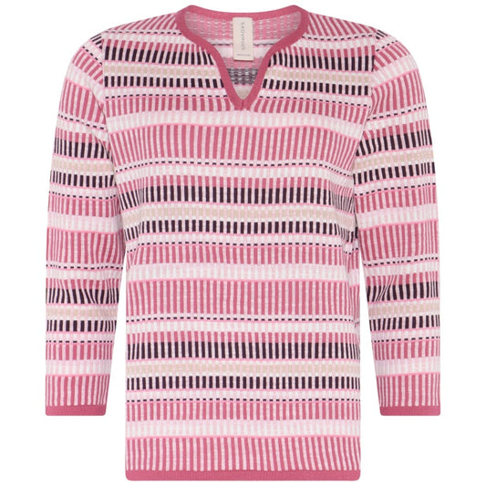 Skovhuus Genser m/ V-hals Begonia pink