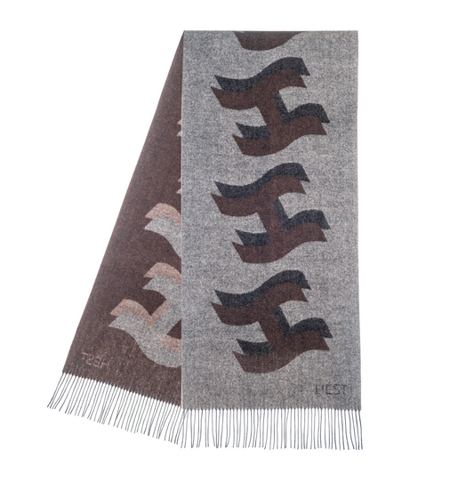 HÉST York Scarf Brown With Beige