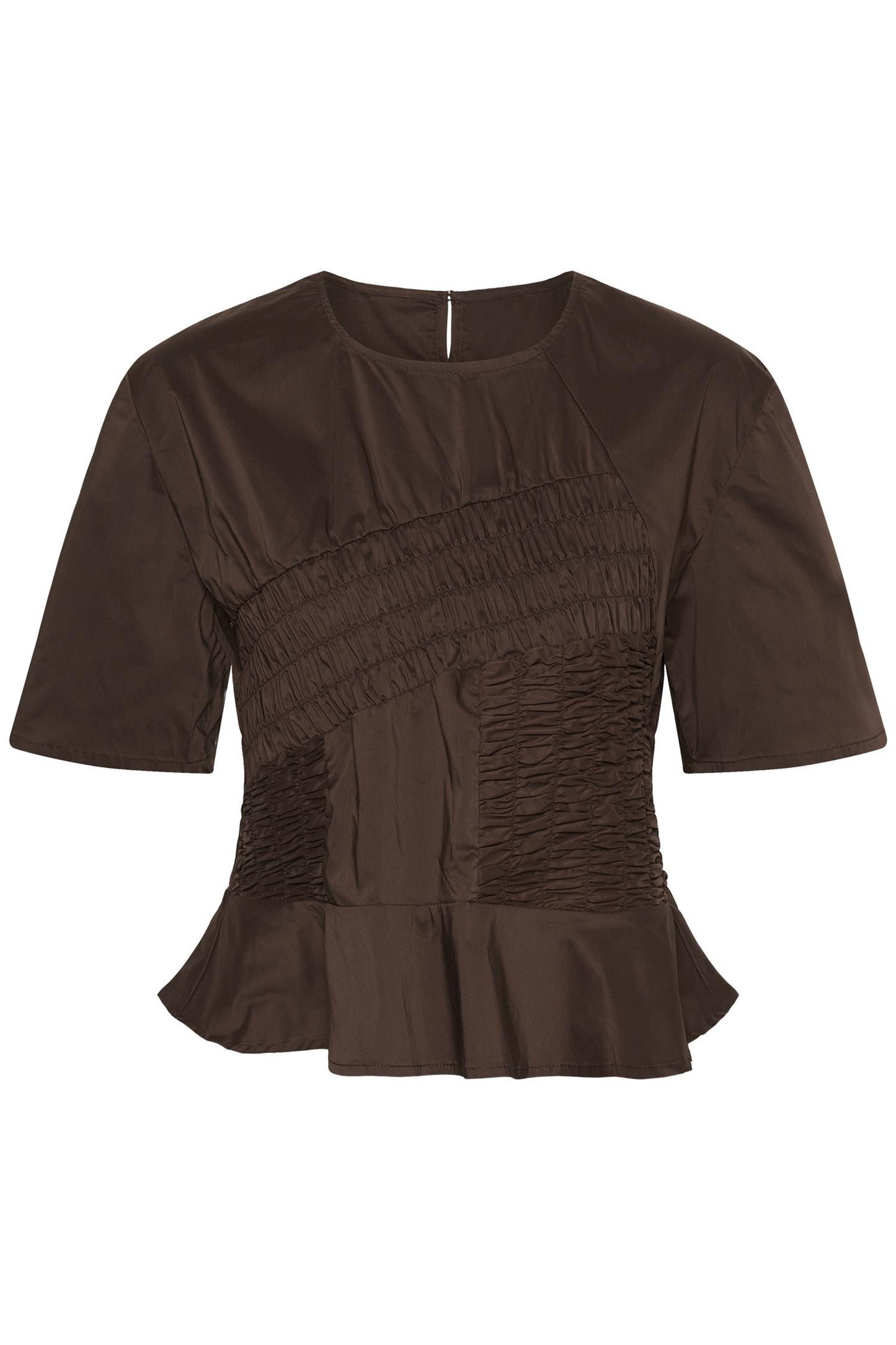 Culture Ajda Antoinett SS Blouse Coffee Bean