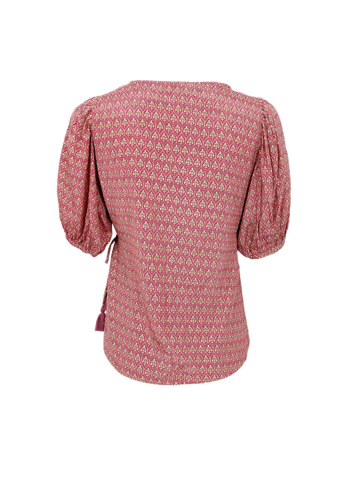 Black Colour Luna Puff Sleeve Wrap Indie Berry