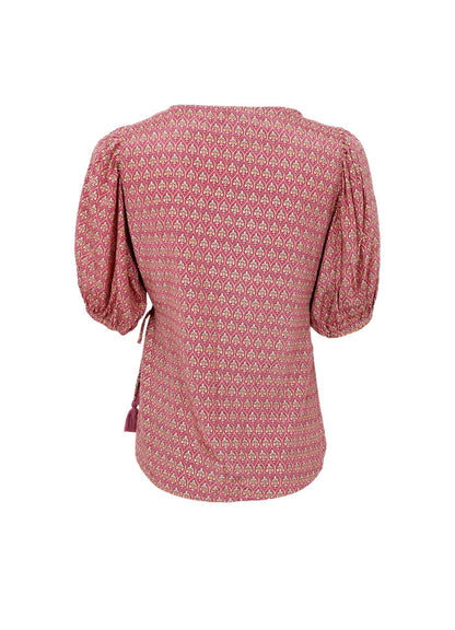 Black Colour Luna Puff Sleeve Wrap Indie Berry