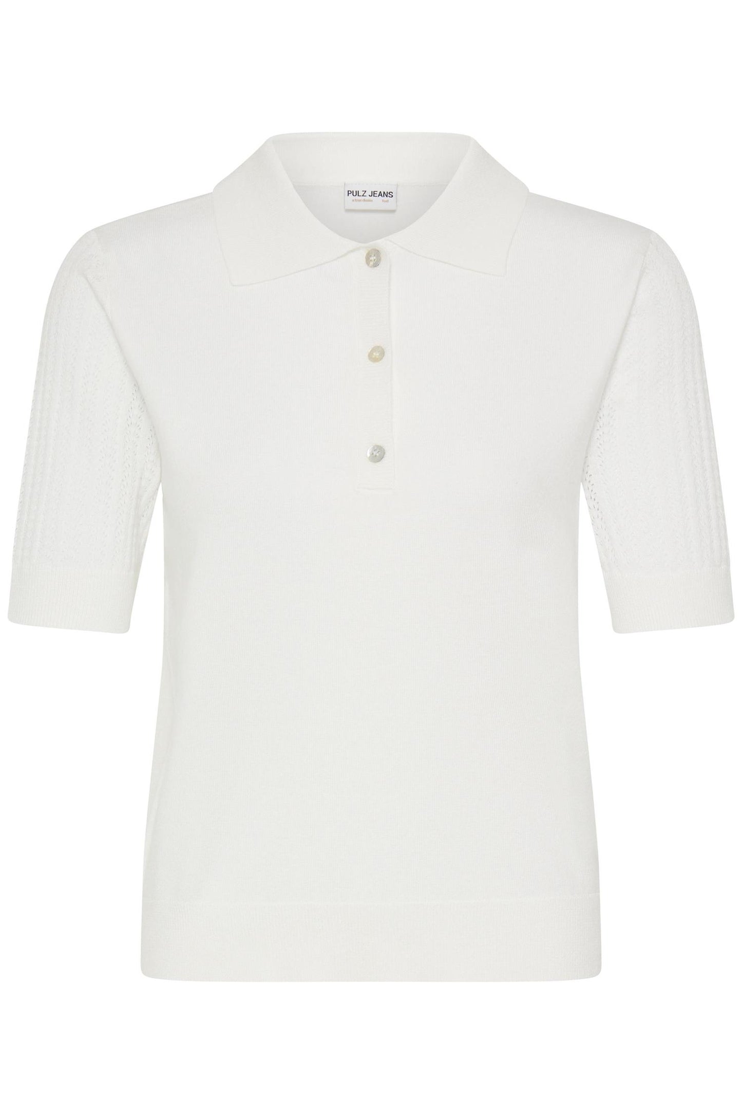 Pulz Sara Knit SS Cloud Dancer