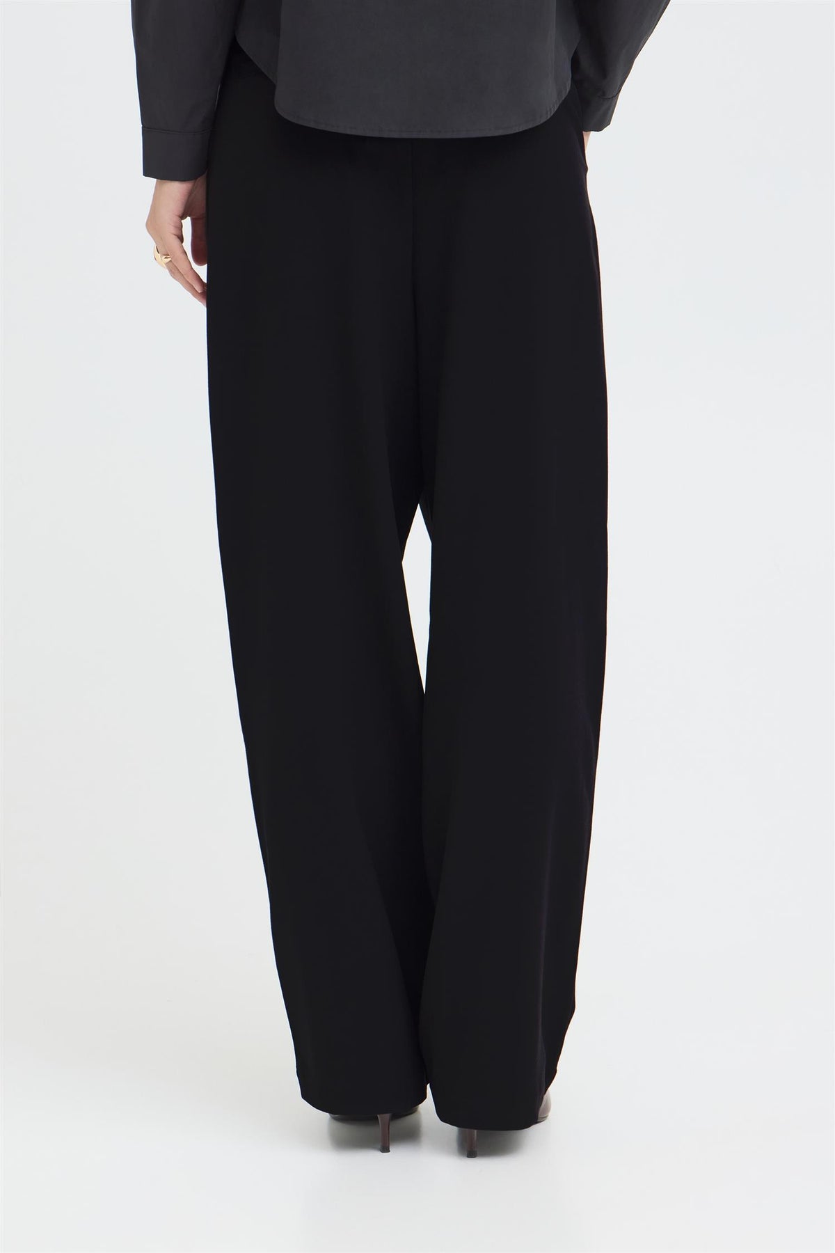 Pulz Leonora HW Loose Leg Black