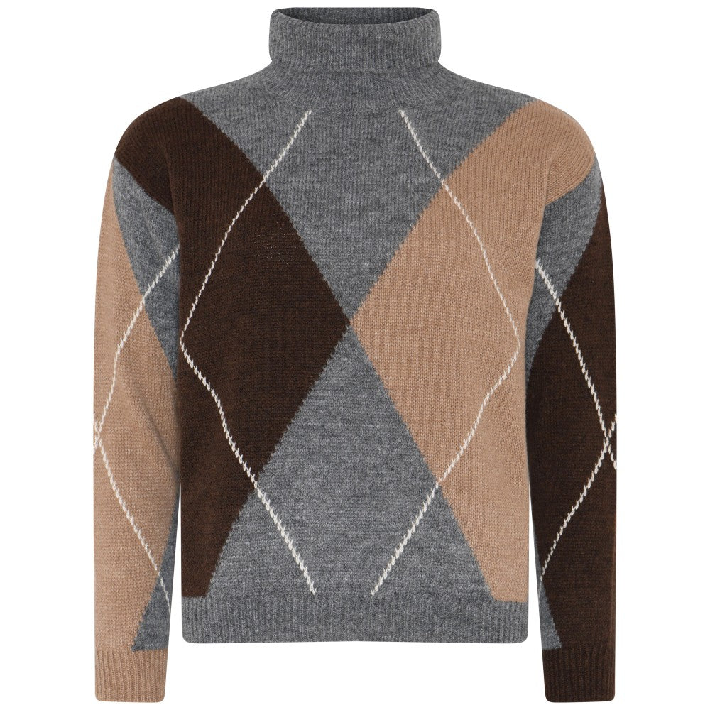 Skovhuus Genser m/ rullekrave Grey Melange