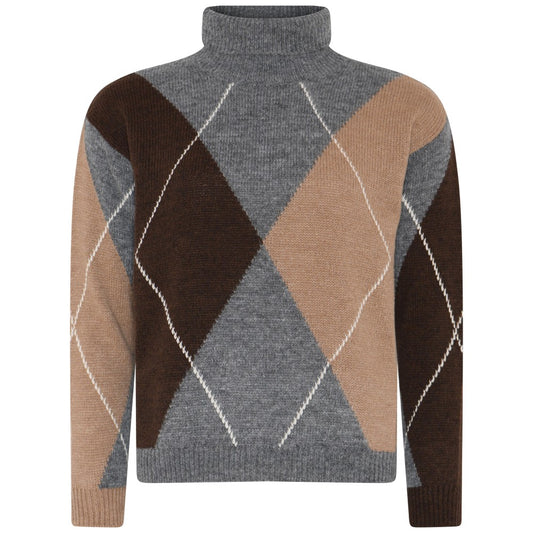 Skovhuus Genser m/ rullekrave Grey Melange
