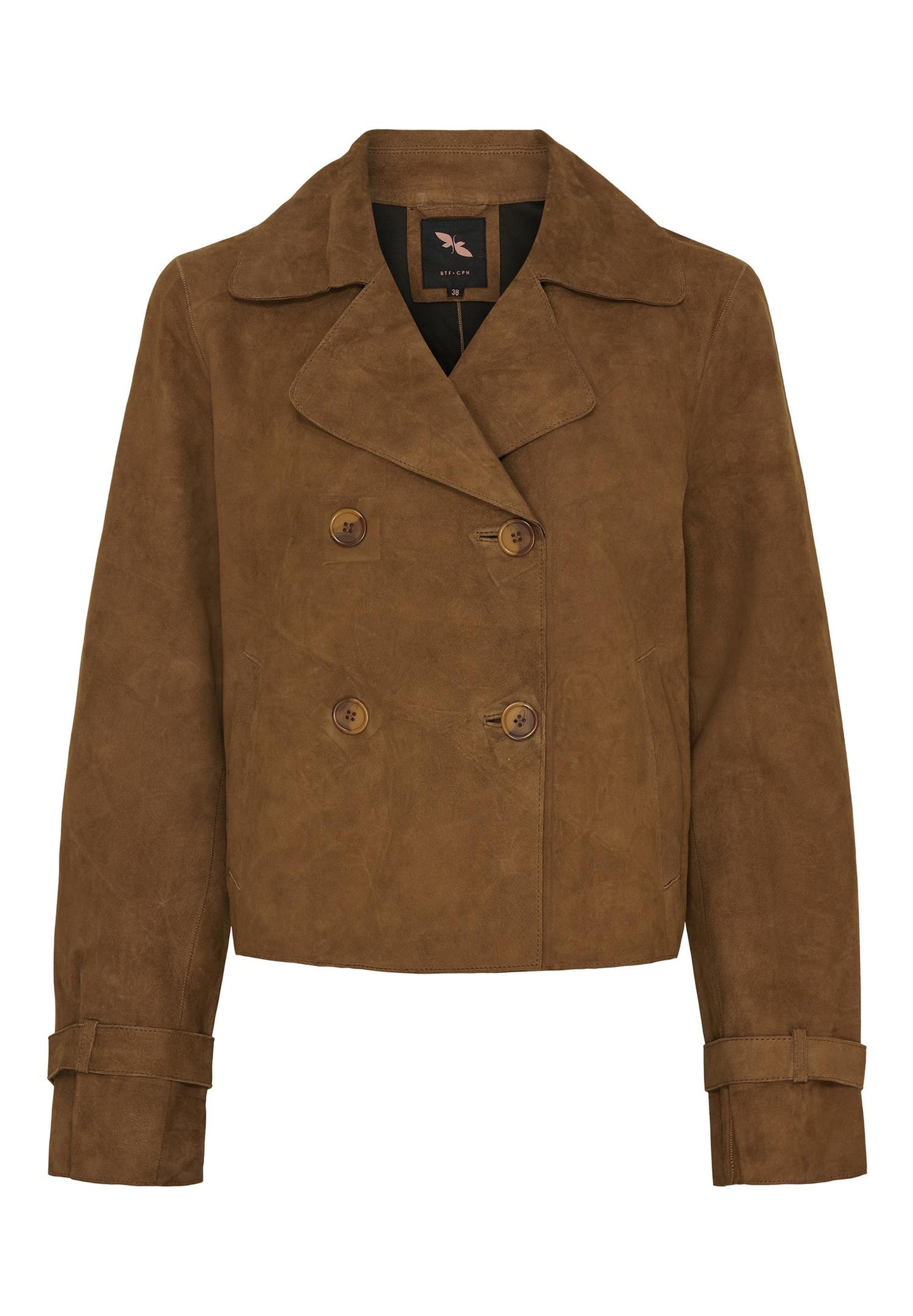 Notyz Suede Short Trenchcoat Chocolate Brown