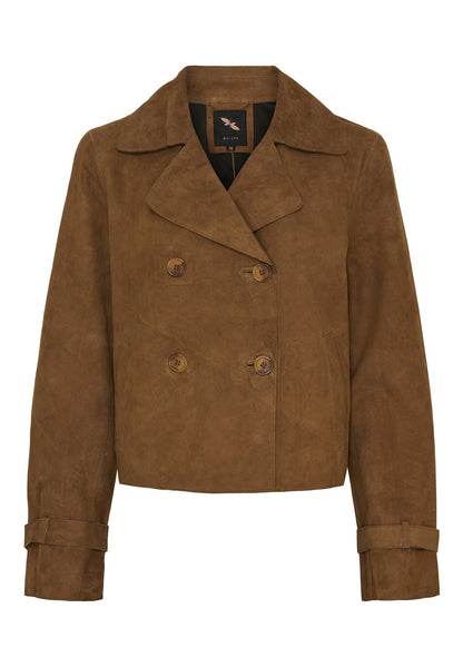 Notyz Suede Short Trenchcoat Chocolate Brown