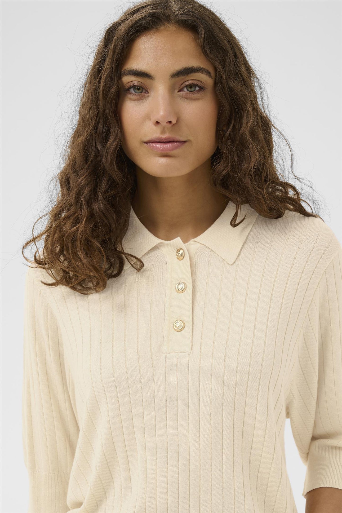 Culture Sophi Annemette SS Polo Whitecap
