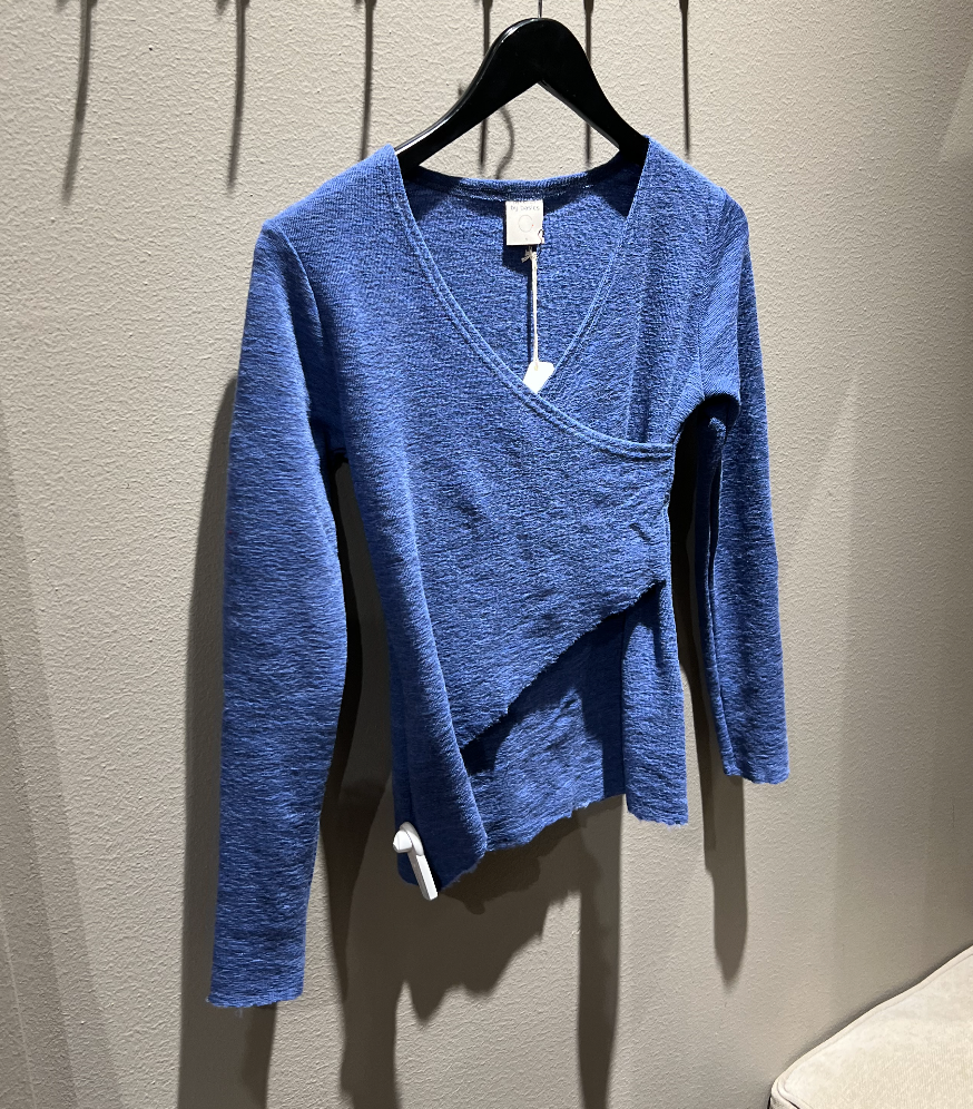 By Basics Shirt Asymmetrical Indigo Melange