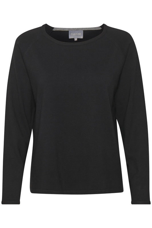 Culture AnneMarie Solid Jumper Black