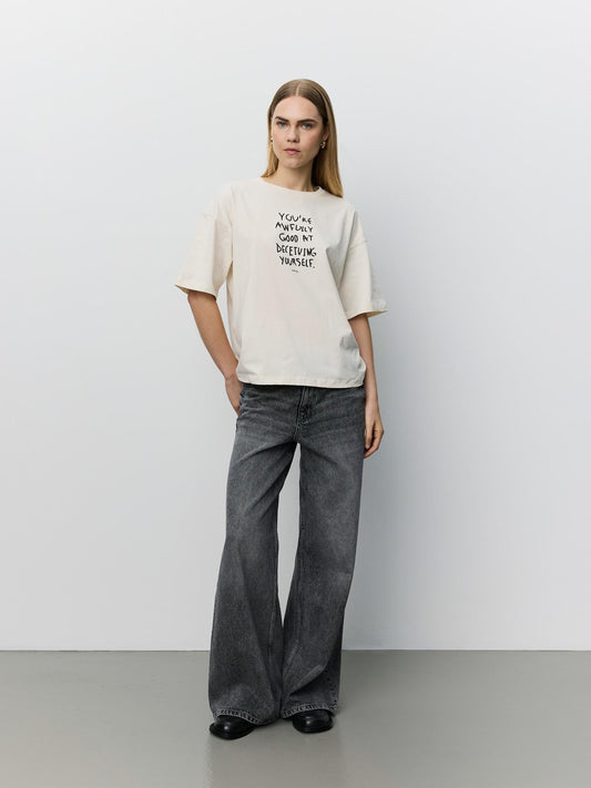 Sofie Schnoor Verina Moomin Boxy T-Shirt Off White