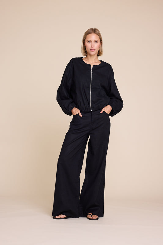 Line of Oslo St. Barth Linen Black