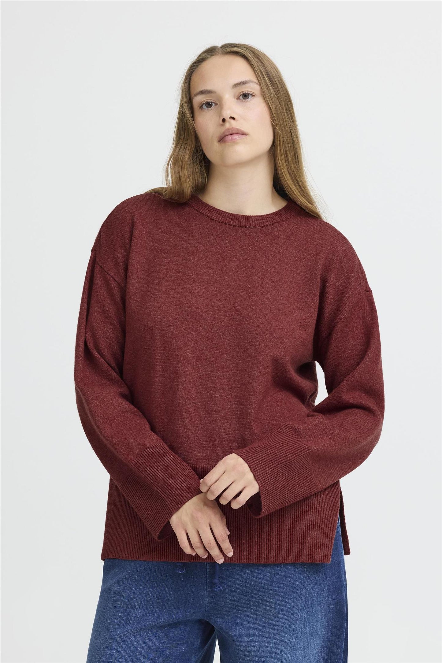 Pulz Steffi ONeck Pullover Spiced Apple Melange