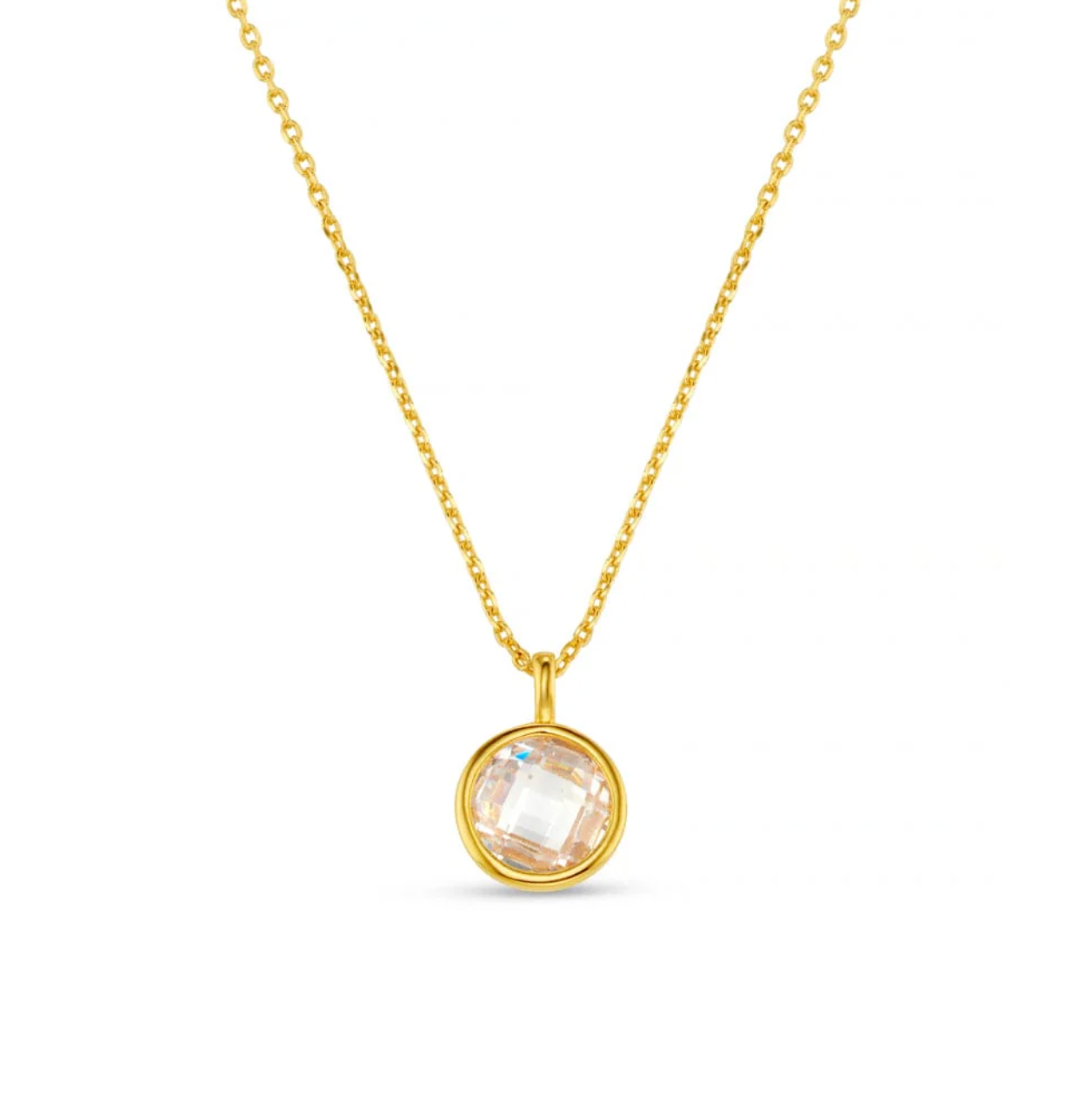 Orelia Faceted Chrystal Charm Necklace
