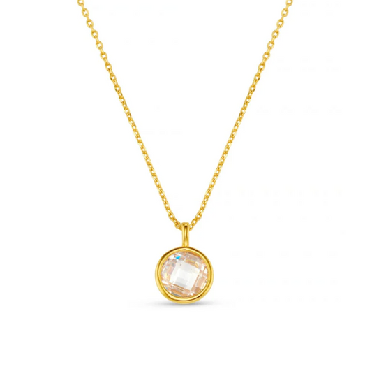 Orelia Faceted Chrystal Charm Necklace