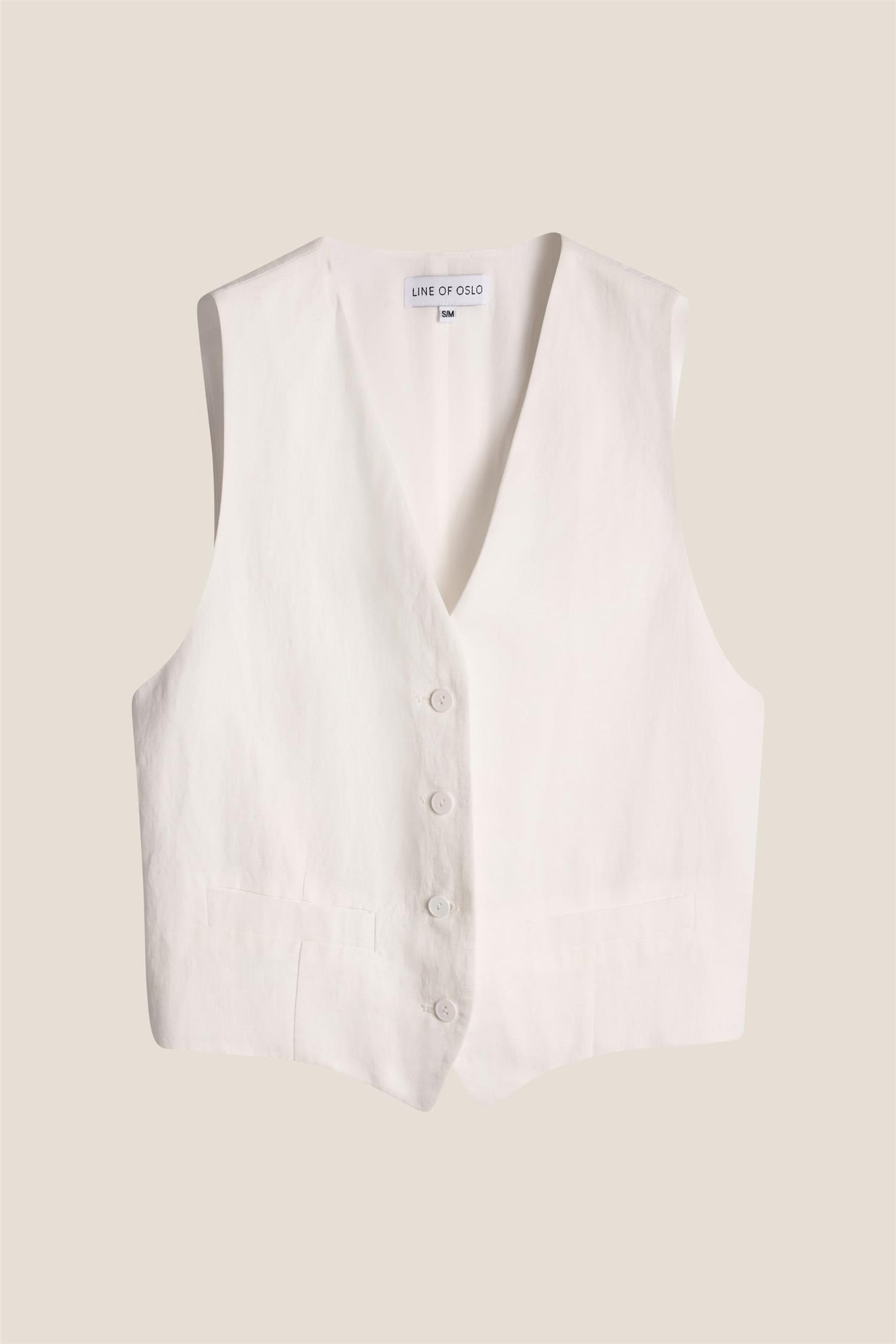 Line of Oslo West Linen White