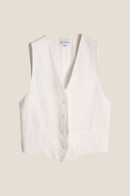 Line of Oslo West Linen White
