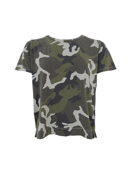 Black Colour Zelda S/S T-shirt Army Camo