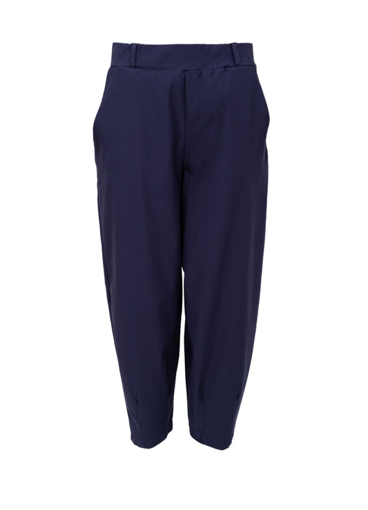 Black Colour Beverly Barrel Pant Navy