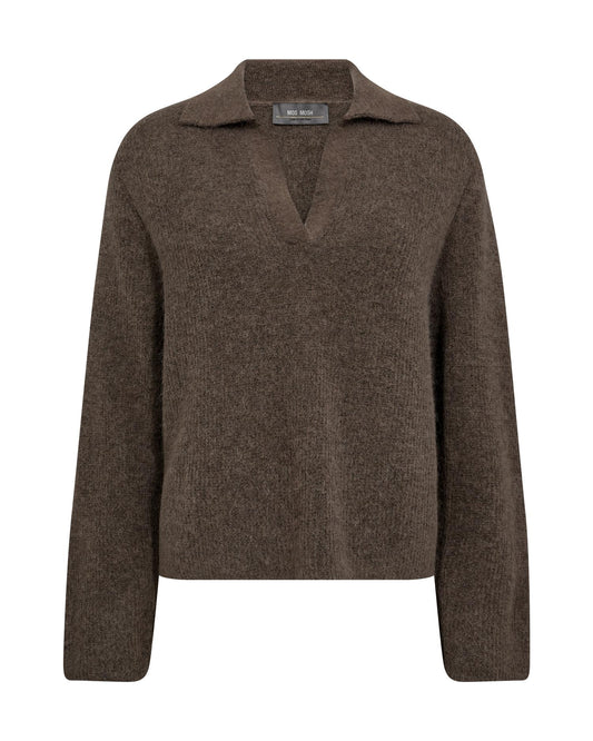 Mos Mosh Thora Aidy Polo Knit Falcon