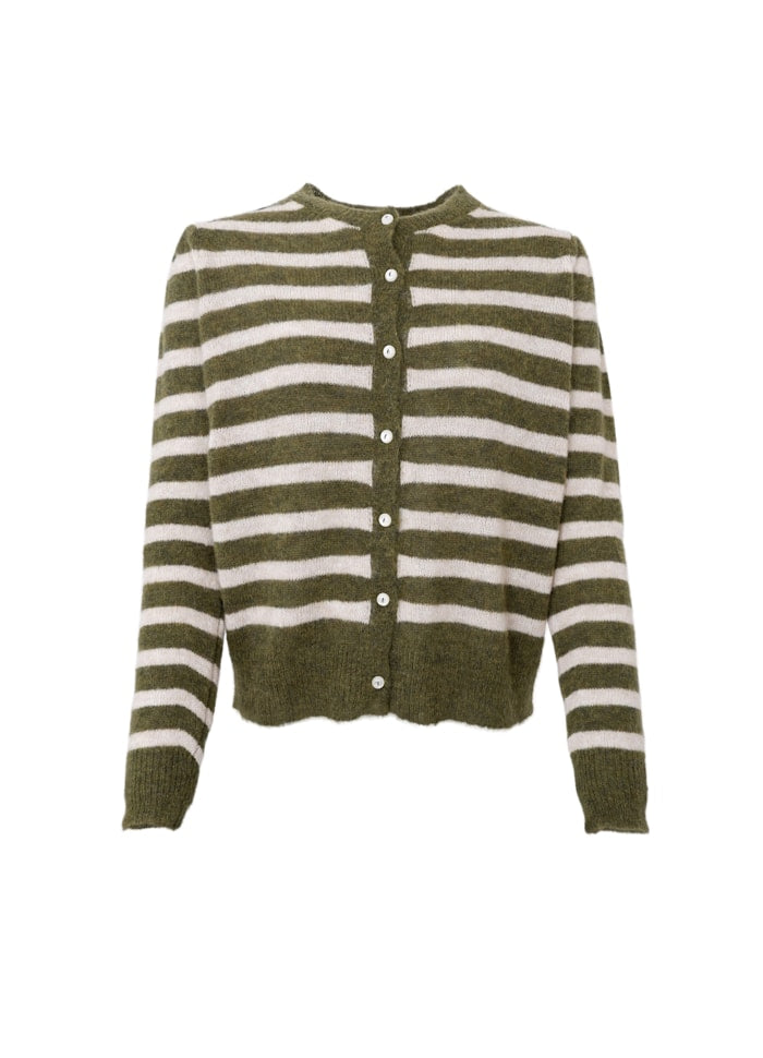 Black Colour Dell Puff Cardigan Army