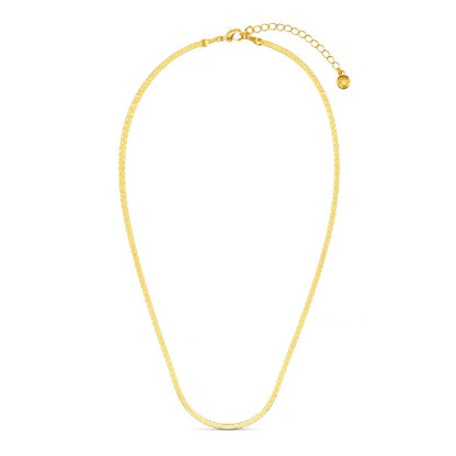 Orelia Flat Snake Necklace Gold