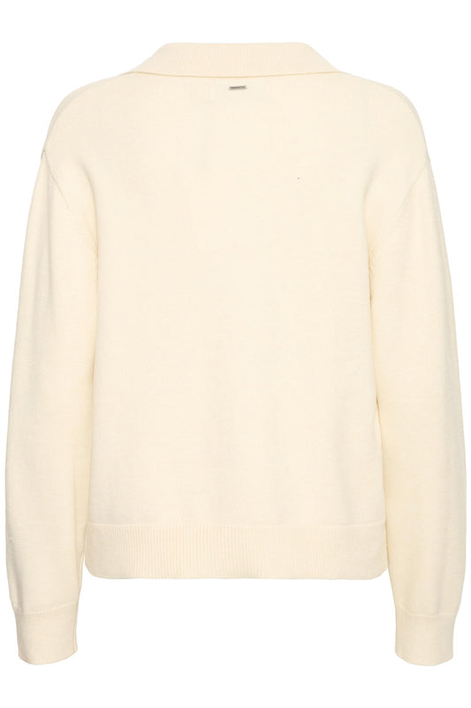 Pulz Steffi Open Polo Pullover Birch