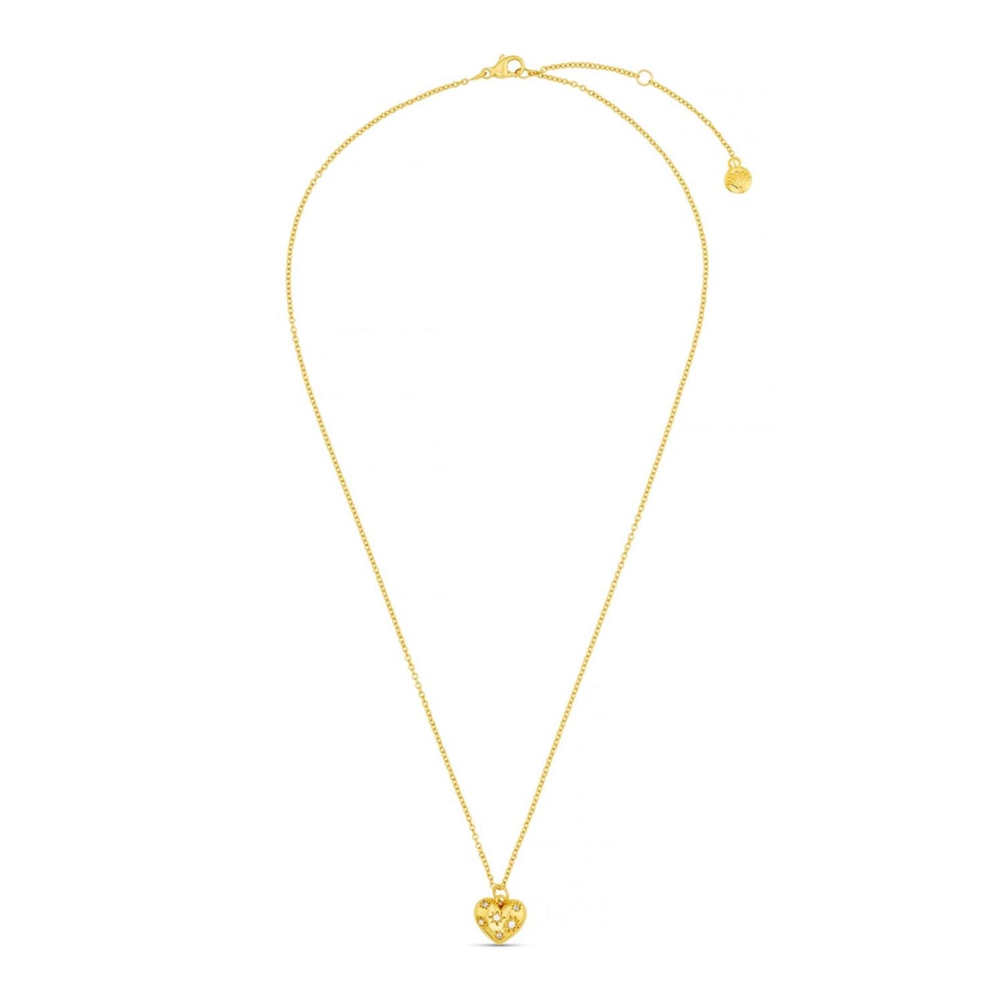 Orelia Crystal Charm Necklace Gold