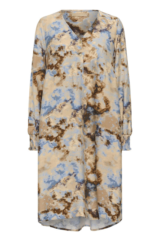 Culture Hizzy Greece Short Dress Brown/Blue