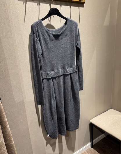 By Basics 7035 Dress W/Pleats Anthrasite Melange
