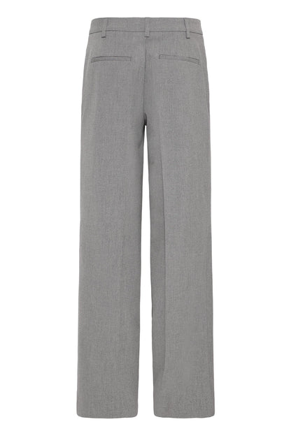 Pulz Bindy Melange HW Wide Leg Medium Grey
