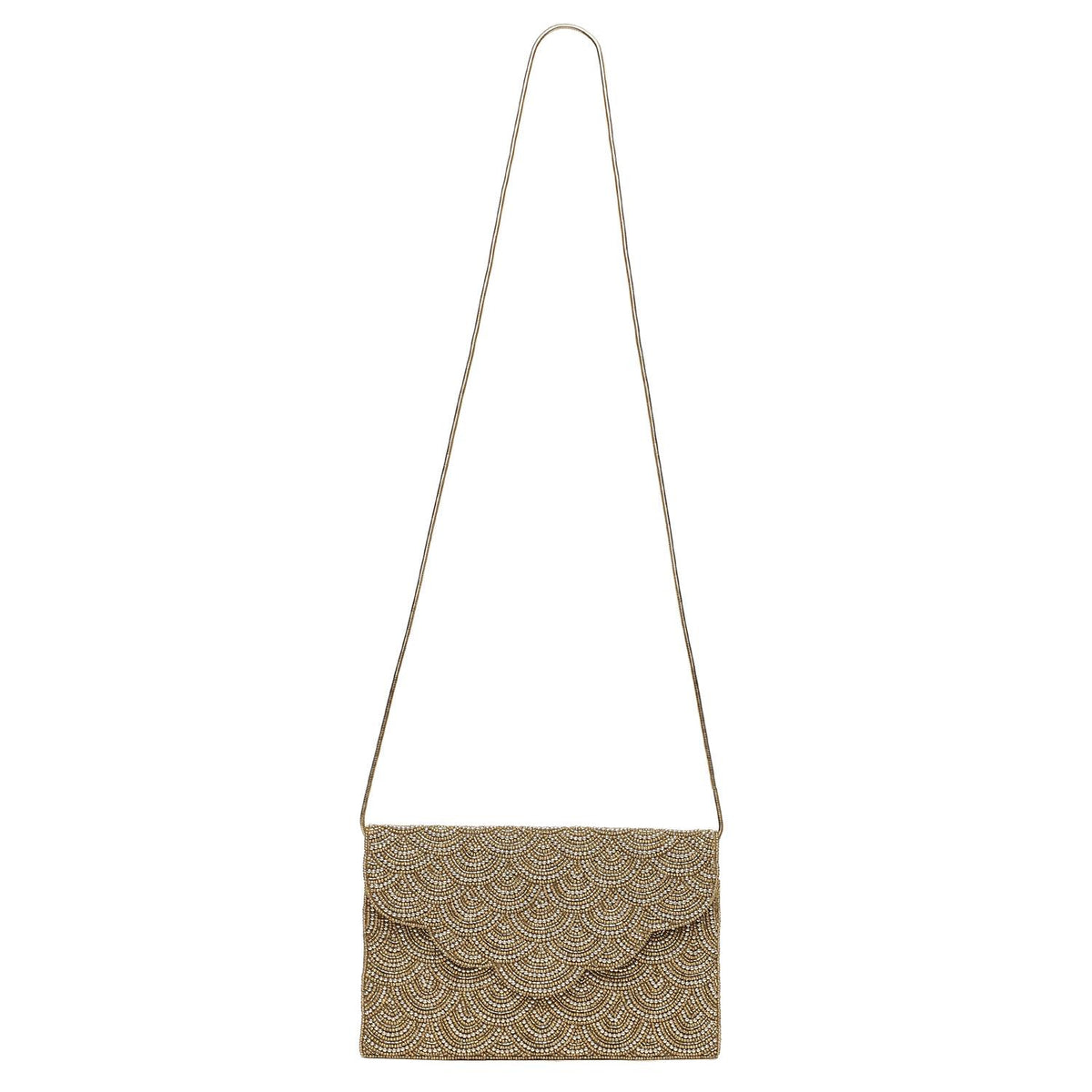 Close to my Heart Champagne Beaded Clutch
