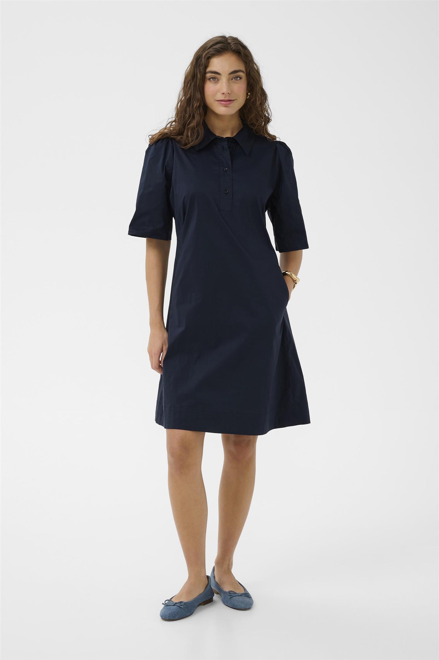 Culture Malue Antoinett Short Dress Blue Iris