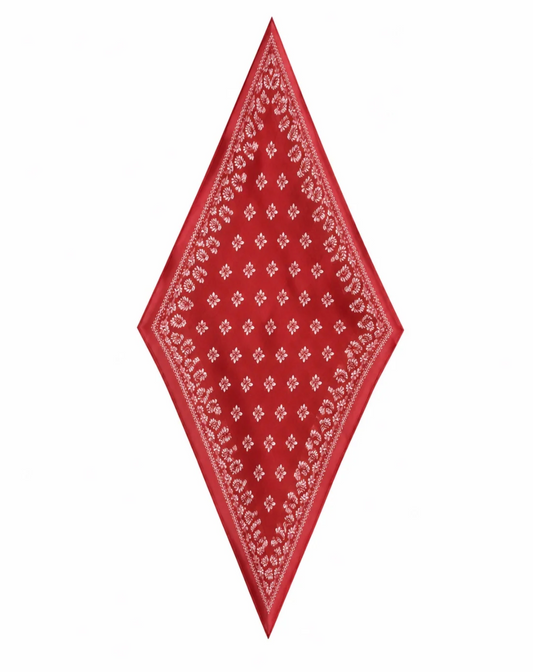 Rah Oslo Diamond Cut Scarf Red Berry White Flower