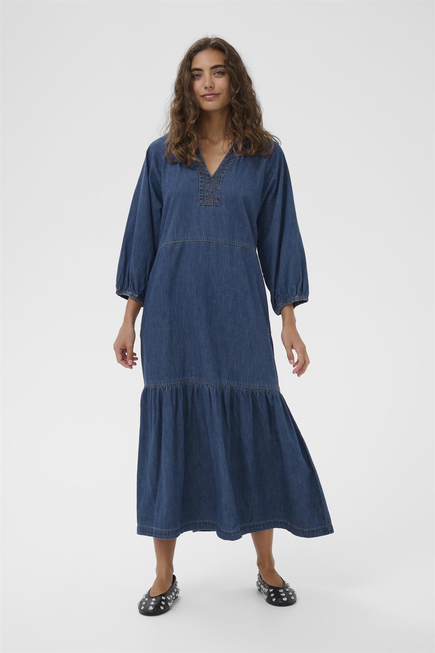 Culture Lava Arpa Long Dress Dark Blue