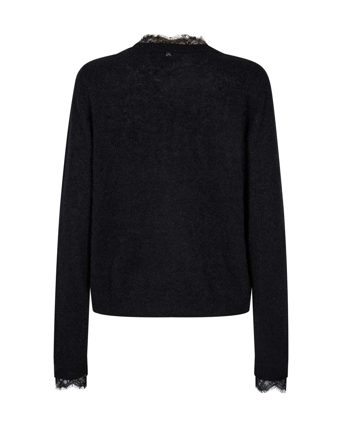 Mos Mosh Helmi Lace Knit Cardigan Black