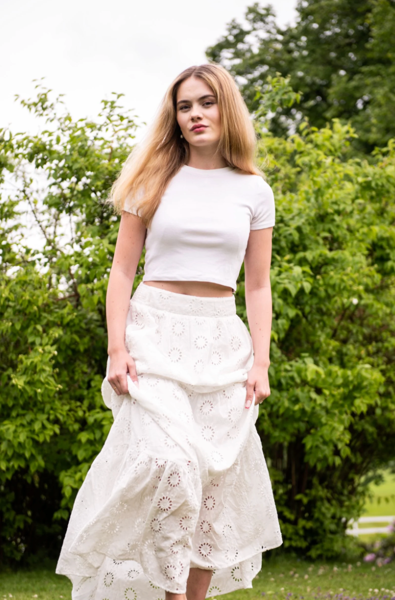 Lykelly Katrine Skirt White