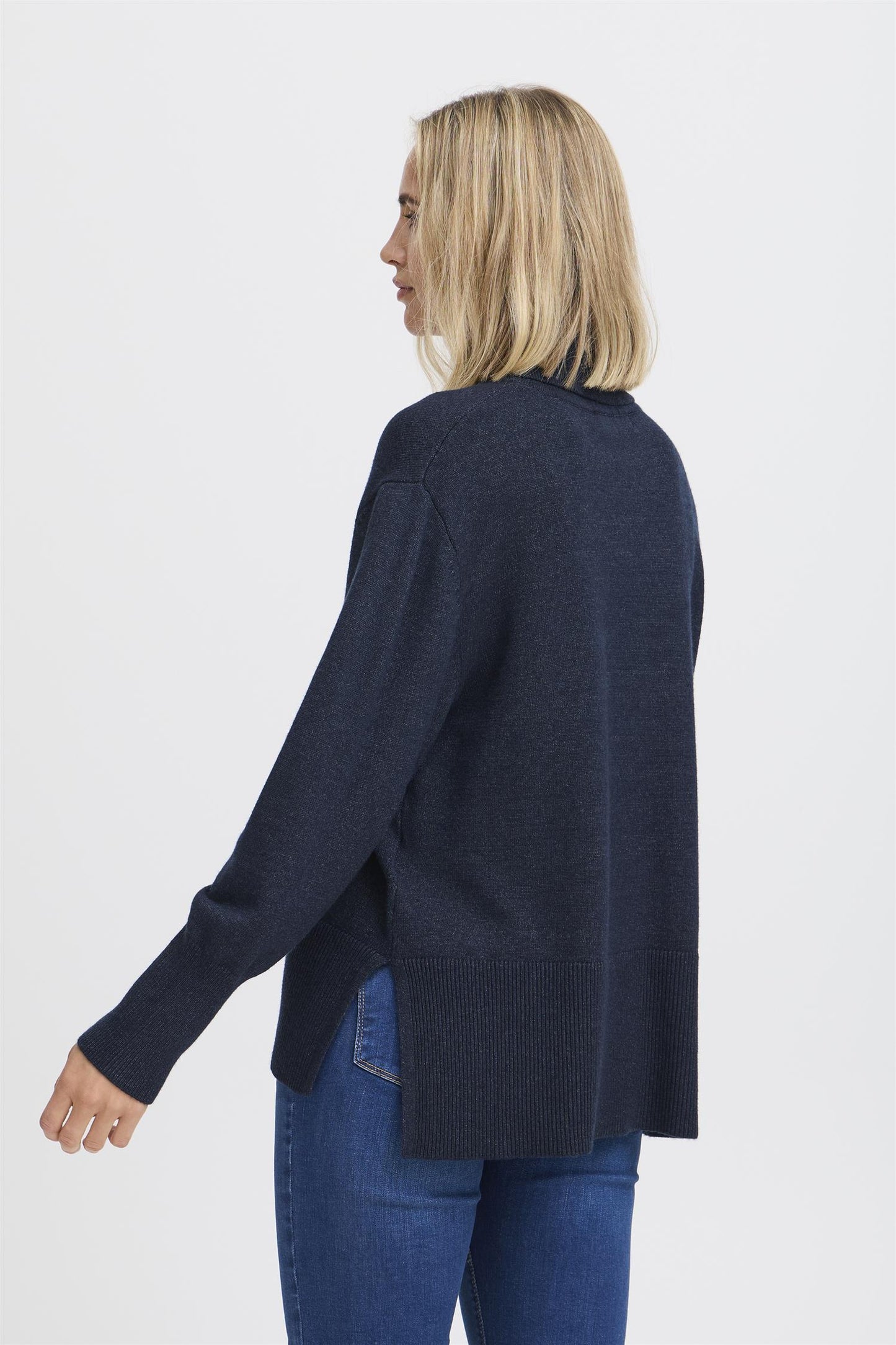 Pulz Steffi Roll Neck Dark Saphire