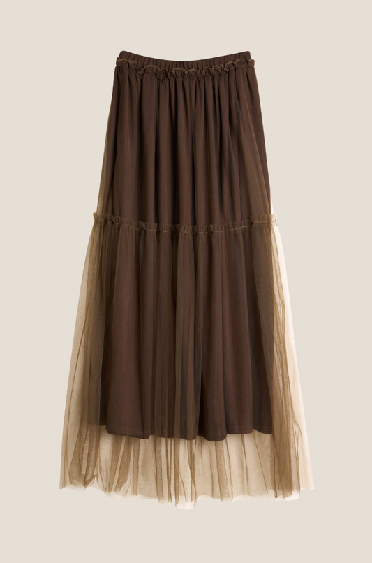 Line of Oslo Hay Tulle Skirt Brown